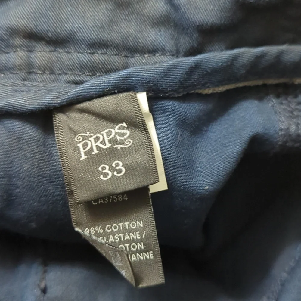 NWOT...PRPS Navy Side Zipper Skinny Pants...Size 33 - Picture 9 of 9